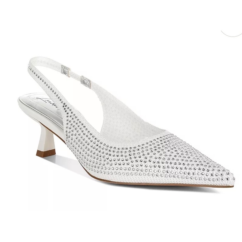 London Rag  Womens  Size 9 JULEP NYE Glitter Shiny‎ Kitten Heal Mule Heels NEW